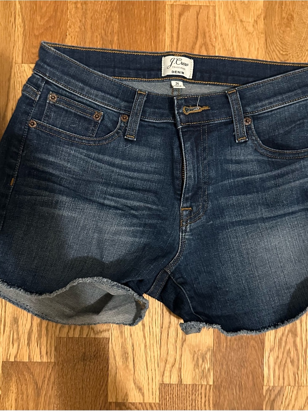 J. Crew Dark Blue Denim Cutoff Shorts